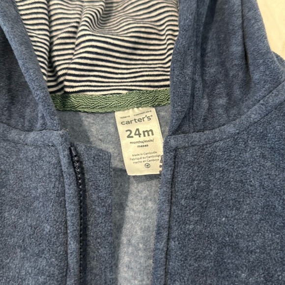 Carter’s 24m fleece zip up. New - Picture 4 of 5